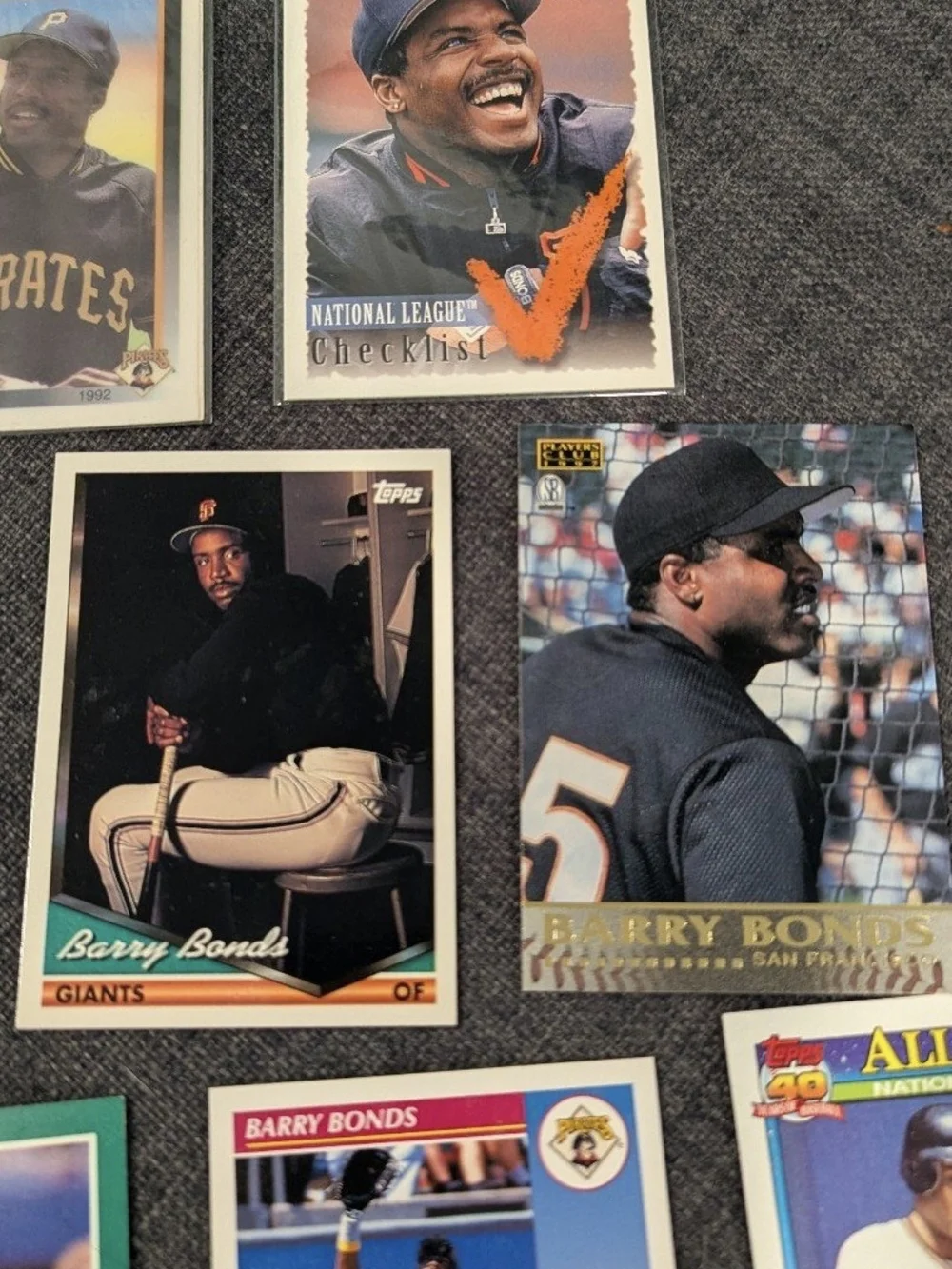 Barry Bonds 1990s Insert 19 Card Lot Team Pinnacle Topps Gold Pirates Giants